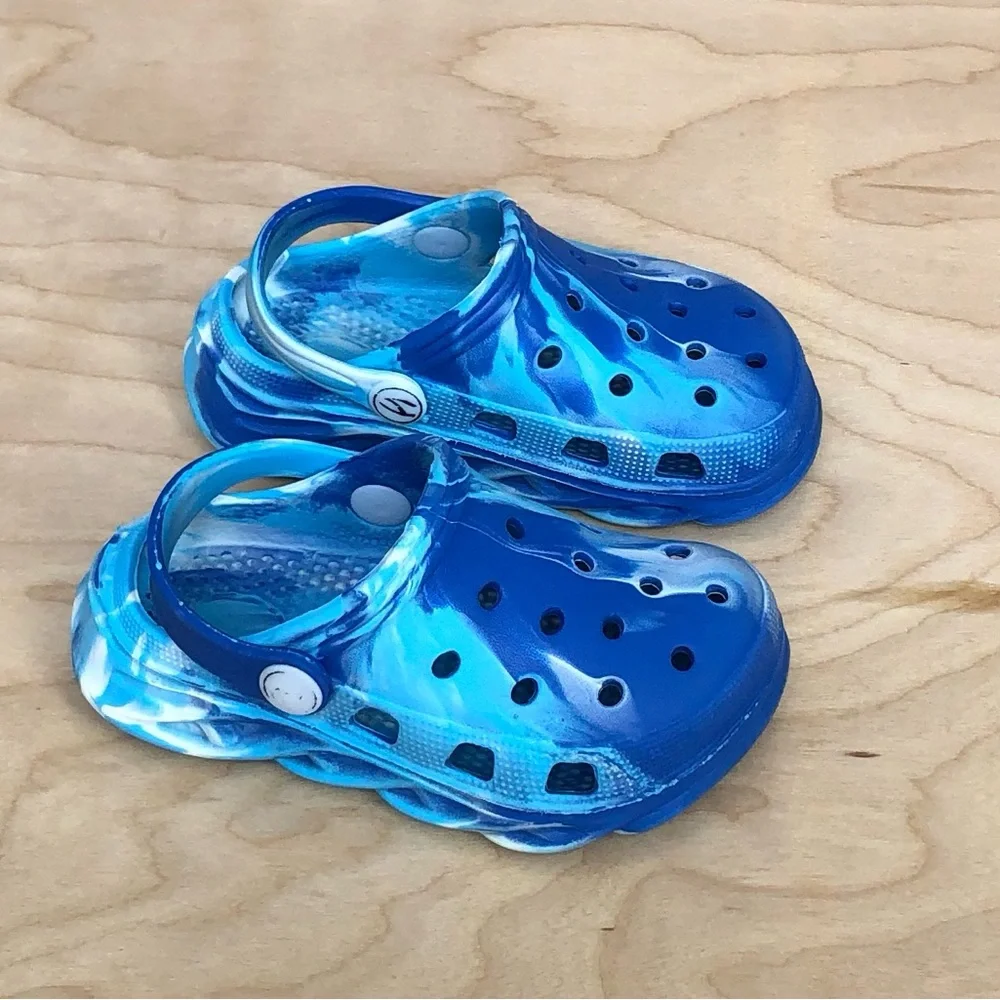 Casual Blue Clogs Water Resistant Kids Toddlers Sz 22